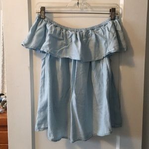 Denim Off-Shoulder Top